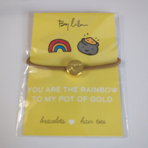 By Lilla - Message Hair Tie Bracelet - You Are The Rainbow