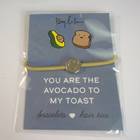 By Lilla - Message Hair Tie Bracelet - you are the avocado to my toast