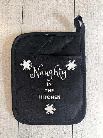 VERUCASTYLE 'Naughty In the Kitchen' Polyester and Rubber Pot Oven Mitt