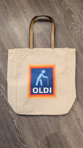 OLDI Cavas Tote with Leather Handles
