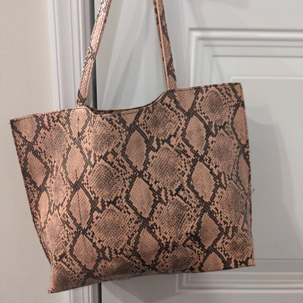 Summer and rose faux best sale snakeskin tote