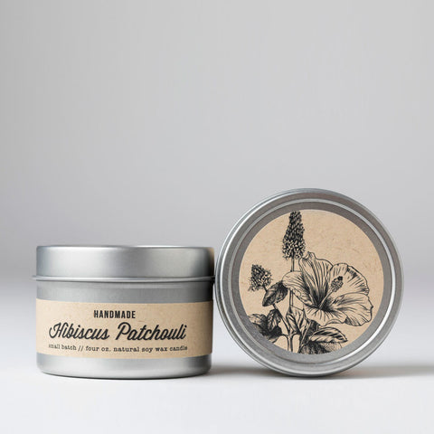 Nectar Republic - Hibiscus + Patchouli : Travel Tin Candle