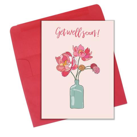 Lili Graffiti "Floral" Get Well Soon Greeting Card