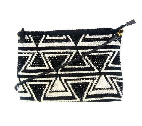 LUXCHILAS 'CLUTCHCHILA' BLACK AND WHITE CLUTCH