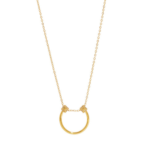NYLA*STAR 'RAZZ' Pyramid Ends Horn Long Necklace