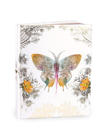 PAPAYA! - Journal - Gold Foil Paisley Butterfly
