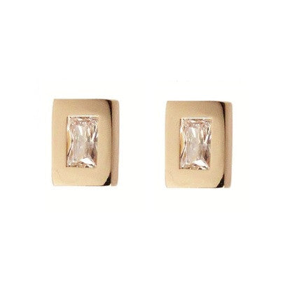 RACHAEL RYEN WIDE BAGUETTE STUD EARRING