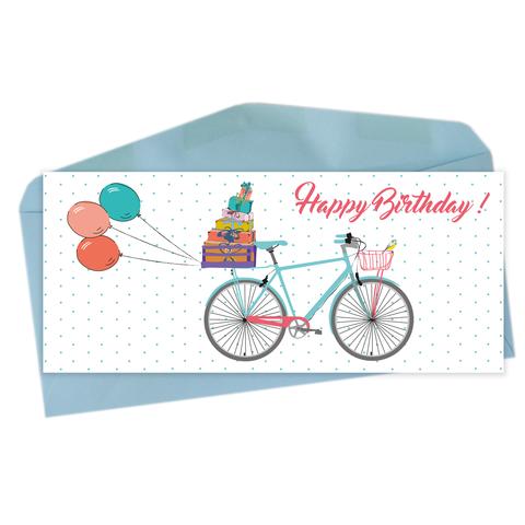 Lili Graffiti "BICYCLE"  Happy Birthday Greeting Card