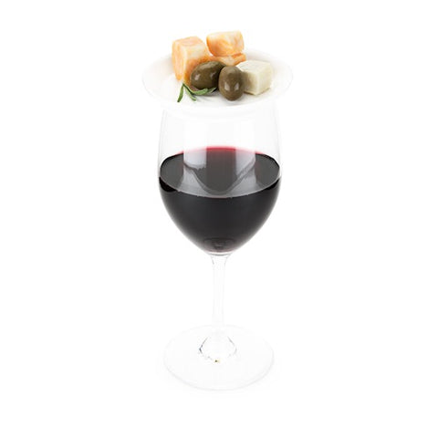 Twine "Rustic Farmhouse" Wine Glass Topper Appetizer Plates - Set of 4