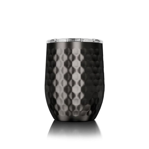 SIC Cups 16 oz. Stemless Hammered Gunmetal Beverage Tumbler