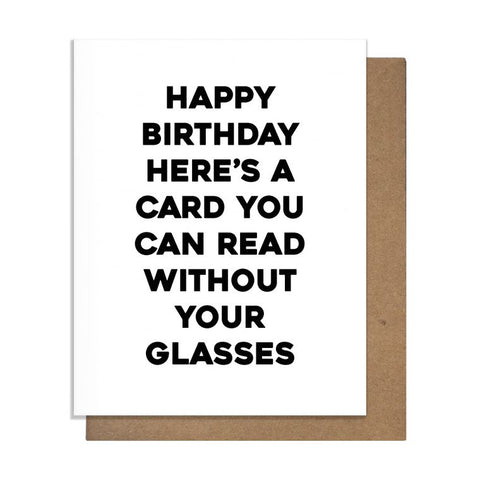 Pretty Alright Goods "Glasses" Birthday Greeting Card