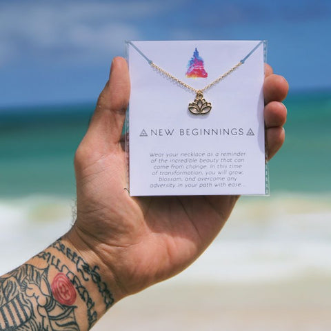 Moon Child "New Beginnings" Affirmation Necklace