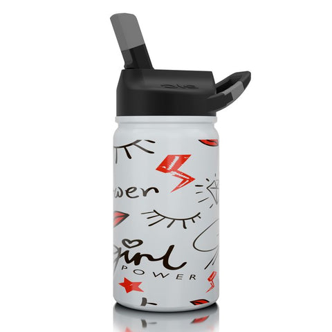 SIC Cups 12 Oz. lil SIC Girl Power White Sip Bottle