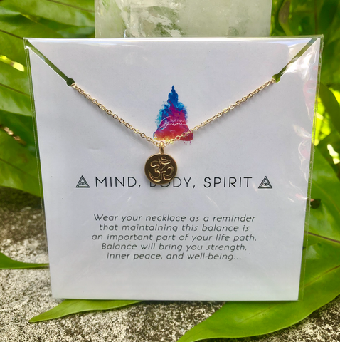 Moon Child "Mind, Body, Spirit" Affirmation Necklace