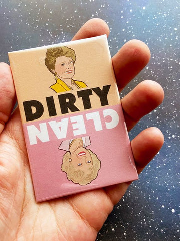 THE RED SWAN Dirty / Clean Dishwasher Magnet - Rose and Blanche - Golden Girls