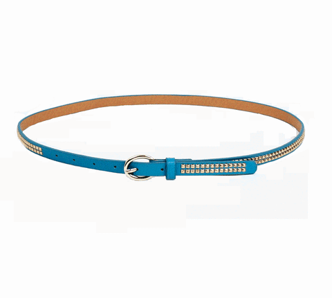 REMI AND REID "Peiter" Pyramid Stud Belt - Turquoise