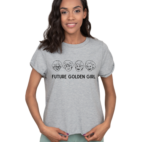 VerucaStyle "FUTURE GOLDEN GIRL" Tri-Blend Grey T-shirt