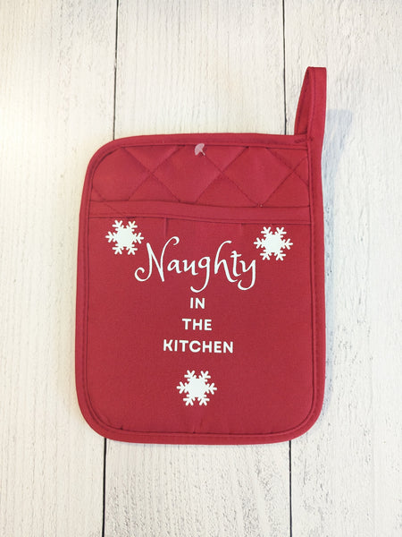 VERUCASTYLE 'Naughty In the Kitchen' Polyester and Rubber Pot Oven Mitt