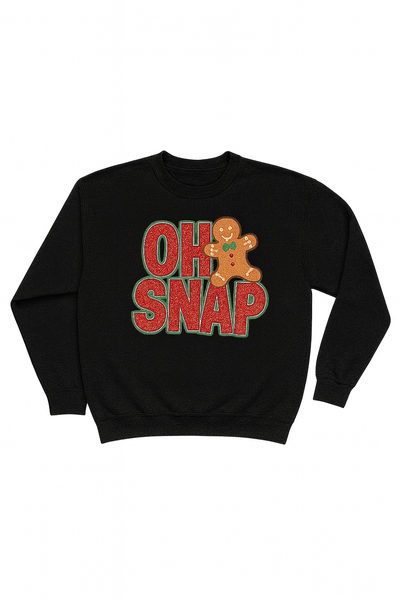 VerucaStyle "Oh Snap" Sequin Gingerbread Holiday Crewneck Sweater