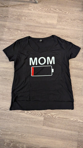 VerucaStyle Mom Low Battery Black Festival T-shirt