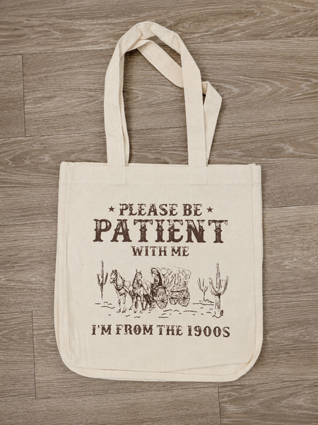 Verucastyle "Please be patient - 1900's" Canvas multi-pocket Tote