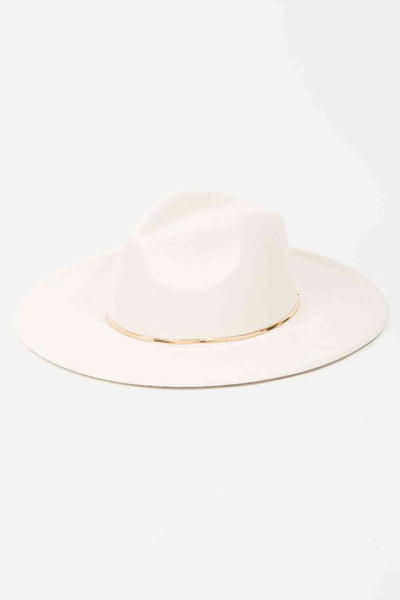 Fame Slice of Chic Herringbone Chain Fedora Hat