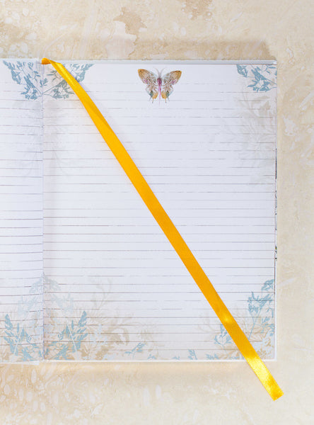 PAPAYA! - Journal - Gold Foil Paisley Butterfly