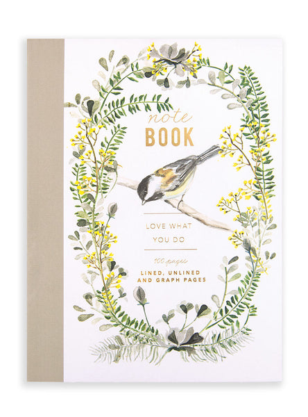 PAPAYA! - Clothbound Notebook-Kraft & Floral