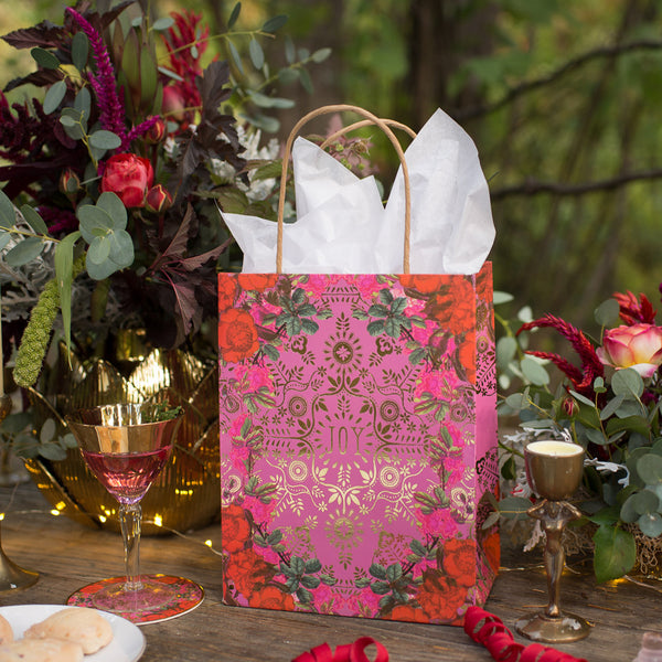 PAPAYA! - Holiday Gift Bag - Red Fold Gypsy "Joy"
