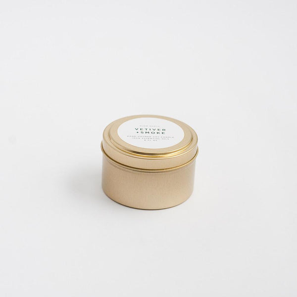 Slow North - Travel Tin Candles | Vetiver + Smoke (6 Oz)