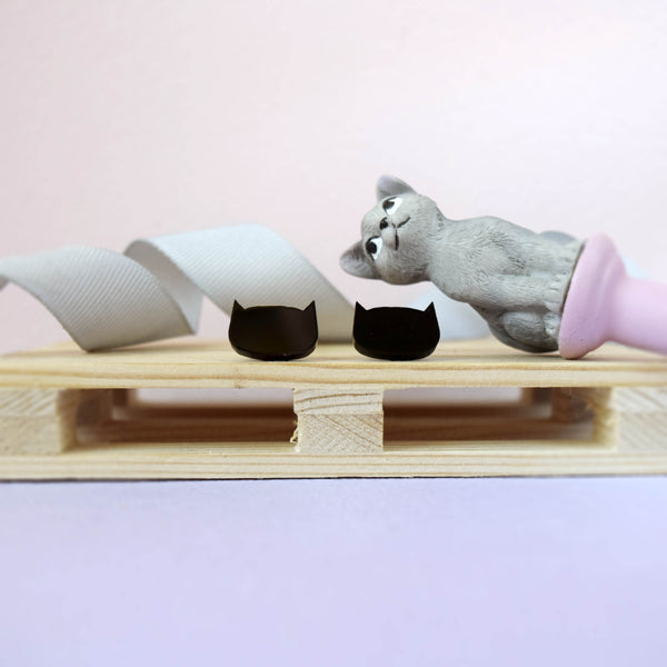 House Of Wonderland - Black Cat Earrings