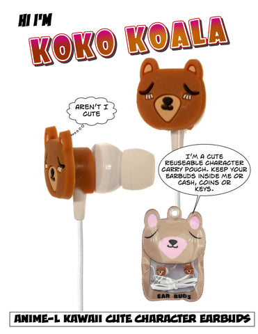 Fydelity - Koko Koala Kawaii Stuff Ear Buds