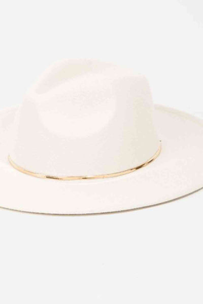 Fame Slice of Chic Herringbone Chain Fedora Hat