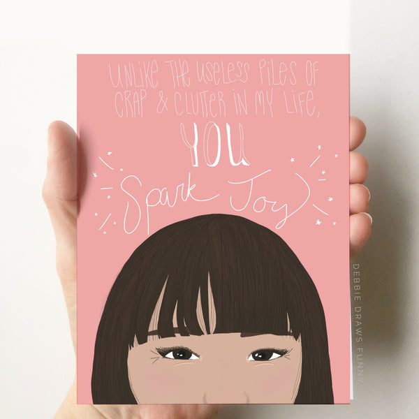 Debbie Draws Funny - NEW! Spark Joy Funny Encouragement Card Funny Thank you card