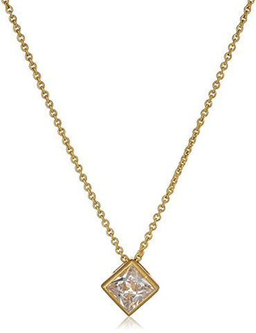 NICOLE MILLER 'Artelier' Burnished Gold Pyramid CZ Pendant Necklace