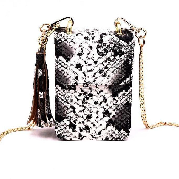 Policy Handbags - The Flipper - Python Saddle Clutch Purse