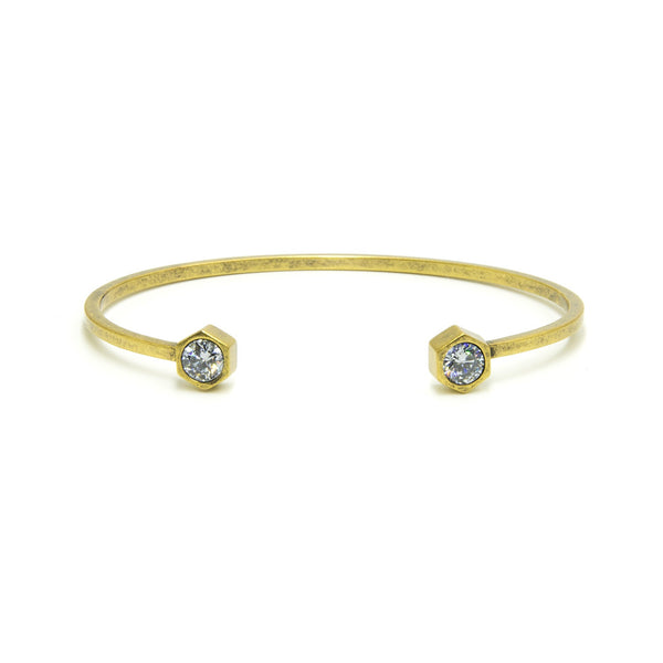 NICOLE MILLER 'Artelier' Hexagon Ends Open Cuff