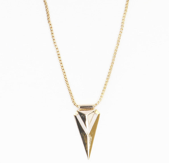 OOH LA LA Long Arrowhead Pendant Necklace