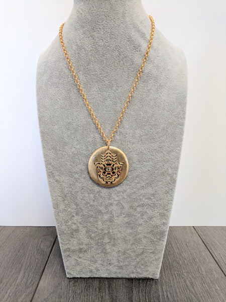 ÉVOCATEUR Large Hamsa and Swarovski crystal Pendant Necklace -17"