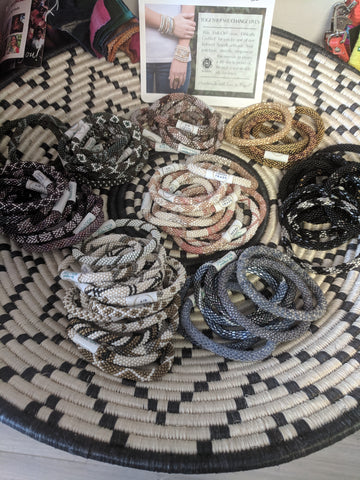 Aid Through Trade Assorted Beaded Woven Roll-On Fair Trade Bracelets