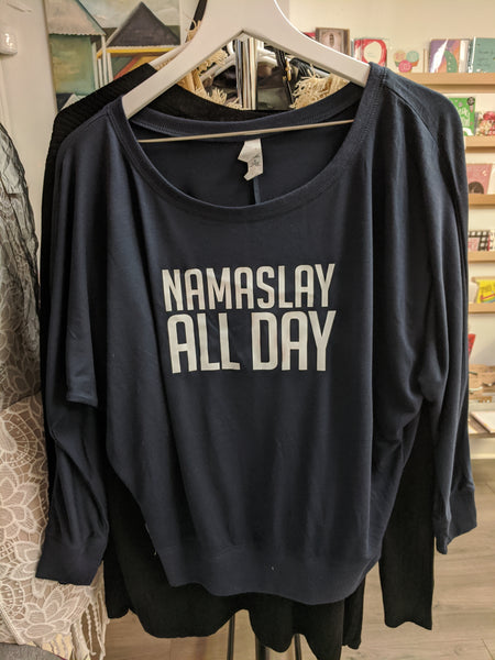 VerucaStyle "Namaslay All Day" Longsleeve Flowy Tee
