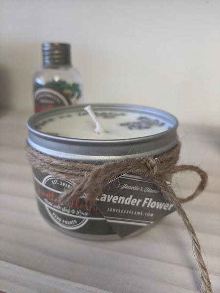 Janelle's Flame - 8oz Soy Candles - Lavender Flower