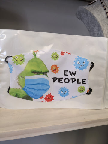 The Clever Bunny Grinch "Ew People" Mask