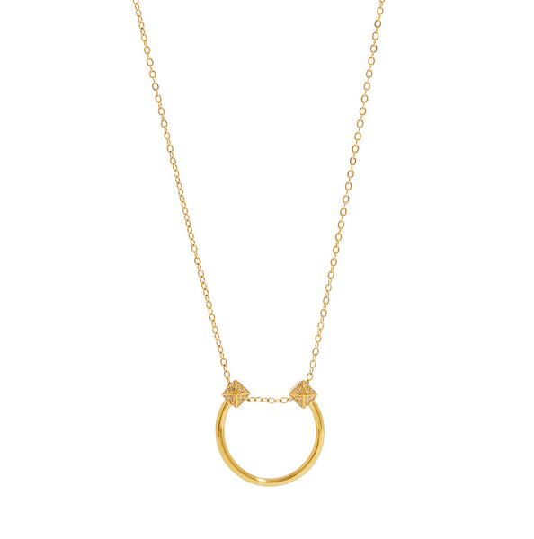 NYLA*STAR 'RAZZ' Pyramid Ends Horn Long Necklace