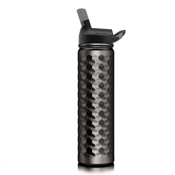 SIC Cups 27 Oz. Hammered Gunmetal Sip Beverage Bottle