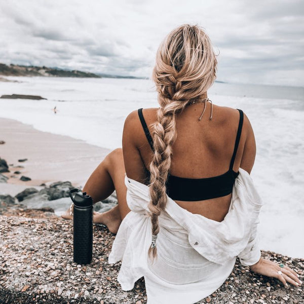 SIC Cups 27 Oz. Hammered Gunmetal Sip Beverage Bottle