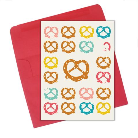Lili Graffiti "Pretzels" Blank Greeting Card