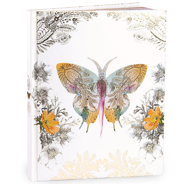 PAPAYA! - Journal - Gold Foil Paisley Butterfly