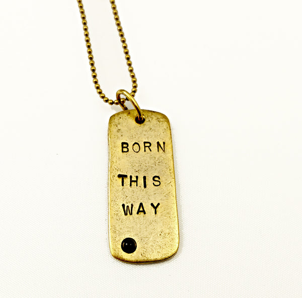 MELVIN 'Tuned In' Song Title Dog Tag Pendant