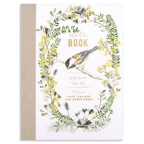 PAPAYA! - Clothbound Notebook-Kraft & Floral